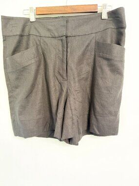Matty M - Black Linen-Blend Dress Shorts Women’s XL NWT